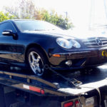 Mercedes CLK500 on tow truck